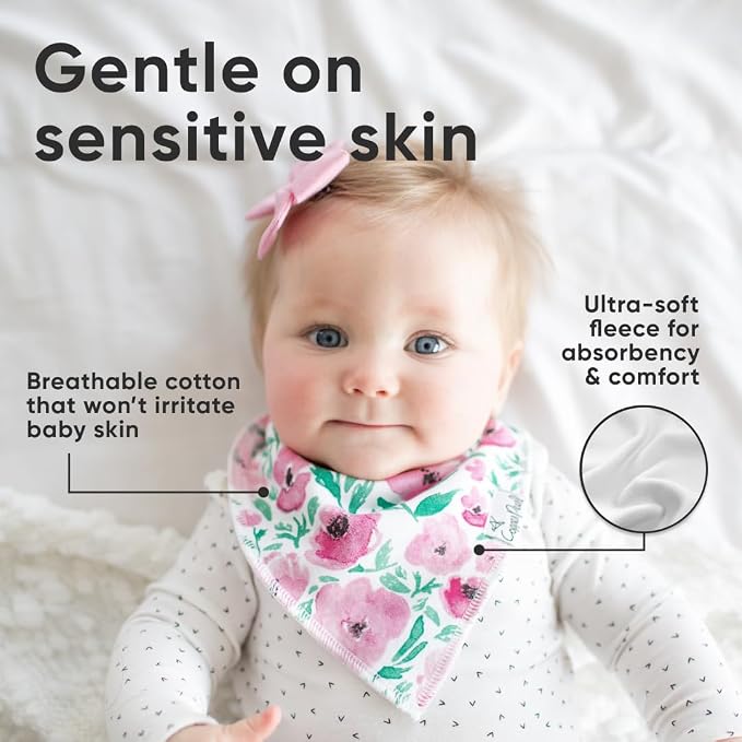 Copper Pearl 4 Pack Soft Cotton Baby Bibs - Image 4