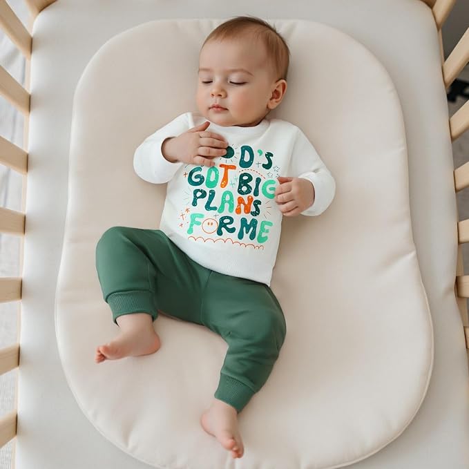 Nyapruwe Toddler Baby Boy Fall Outfit Funny Print Long Sleeve Sweatshirt - Image 4