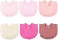 Muslin Baby Bibs for Drooling and Teething Newborn Drool Bibs for Baby Girl Boy by DOSMINE