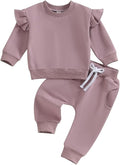 Fernvia Toddler Baby Girl Clothes 3 6 9 12 18 24 Months Fall Outfits Solid Long by Fernvia