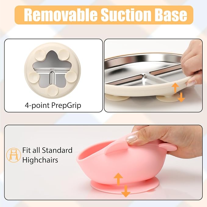 Stainless Steel Baby Plate and Bowls - Image 3