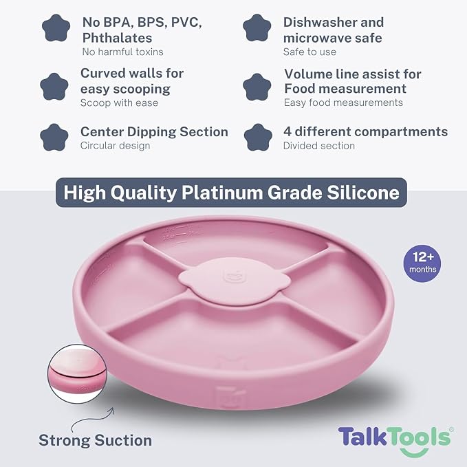 Talktools Bitsy Feeding Kid's Essentials Plate Set – Toddler Utensils, Spoon - Image 6