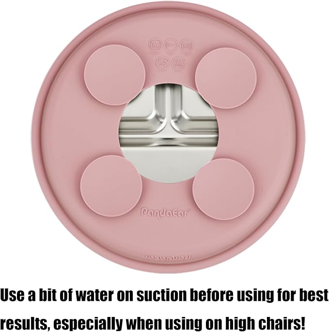 PandaEar Baby Feeding Set 4 Pcs, 2 Pack Stainless Steel Suction Plates & 2 Pack - Image 8