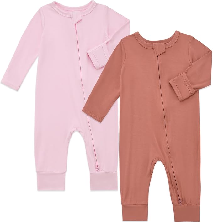 Aablexema Baby Footless Pajamas Rayon 3pcs Unisex Infant Zipper Romper - Image 2