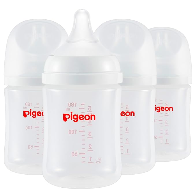 Pigeon PP Nursing Bottle Wide Neck, Anti-Colic, Streamlined Body, Natural Feel by PIGEON