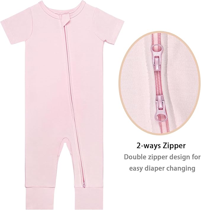 GUISBY Footless Short Sleeve Baby Pajamas - Image 2