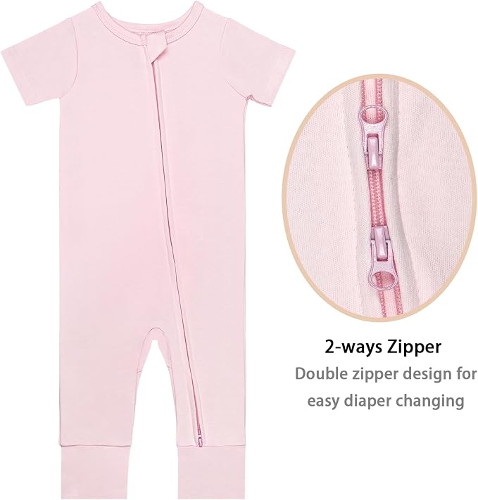 GUISBY Footless Short Sleeve Baby Pajamas - Image 2