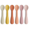 ME.FAN Silicone Baby Feeding Spoons 6 Pack First Stage Infant Spoons by MEFAN