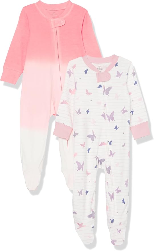 HonestBaby Sleep and Play Footed Pajamas One-Piece Sleeper Jumpsuit Zip-Front by HonestBaby