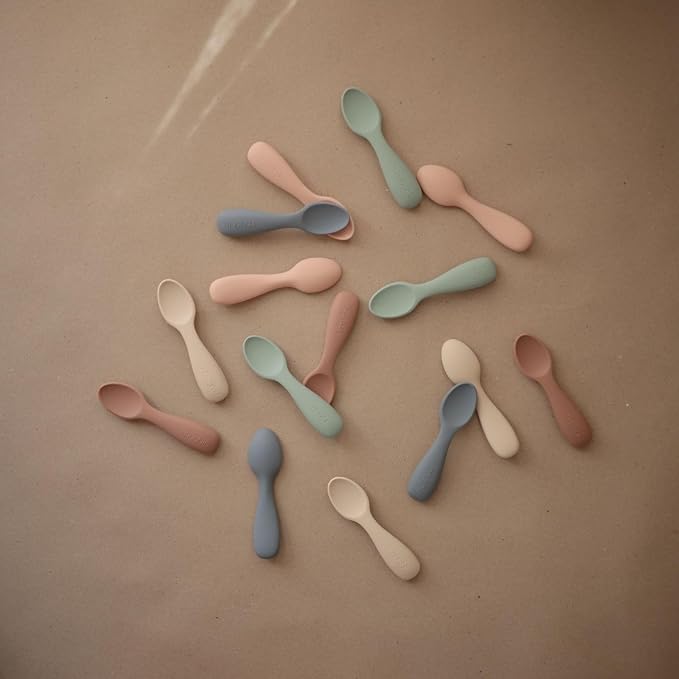 mushie Silicone Toddler Starter Spoons | 2 Pack - Image 2