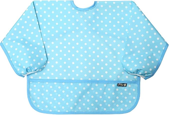 Long Sleeve Waterproof Bib for Toddlers – Feeding Smock for Baby Mealtime by Plie