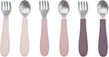 WeeSprout Toddler Utensils, 3 Forks & 3 Spoons, 18/8 Stainless Steel & Food by WeeSprout