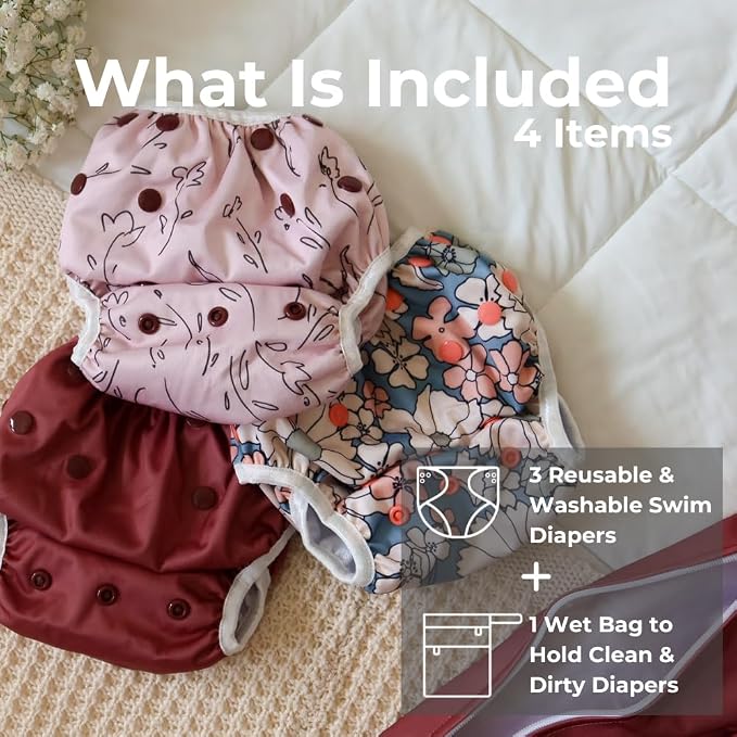 Nora's Nursery Reusable Swim Diapers and Wet Bag - Image 5