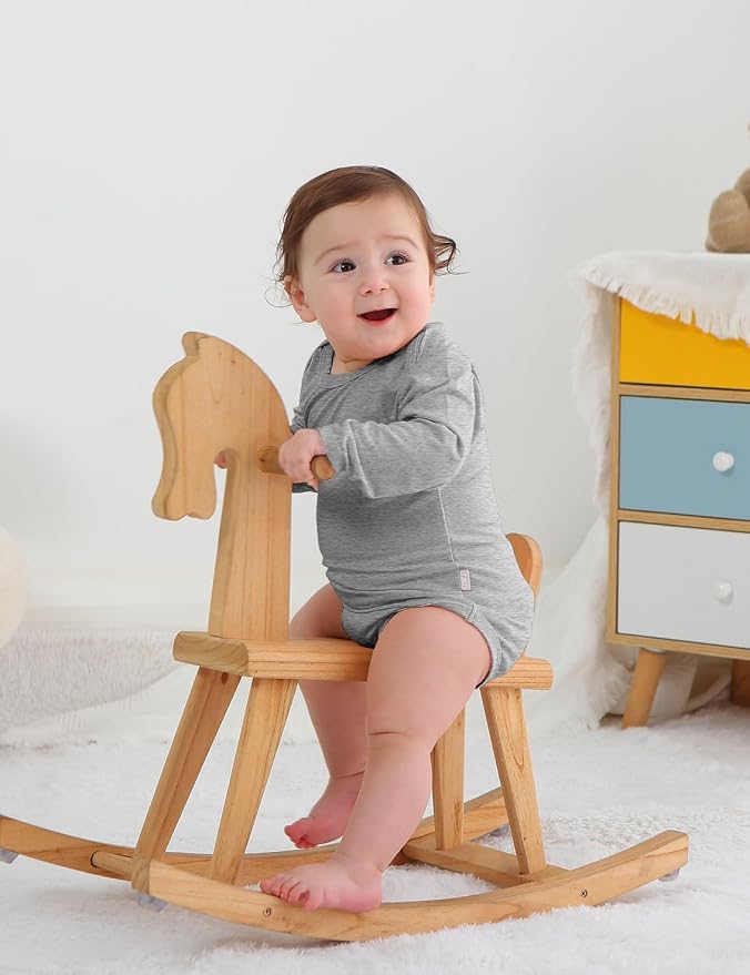 Jimonda Bamboo Baby Bodysuit Long Sleeve Infant Romper Soft Boy Girl Unisex - Image 2