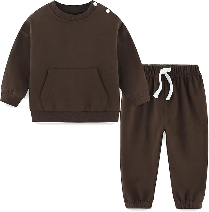 Fullfamous Baby and Toddler Boys 100% Cotton 2 Piece Long Sleeve Sweatshirt and by Fullfamous