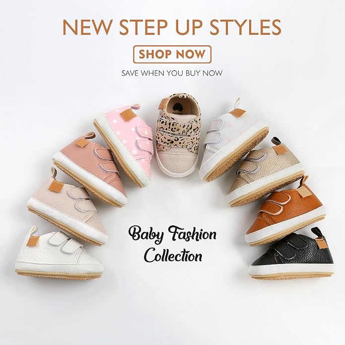 Clowora Baby Boys Girls Shoes Non-Slip Rubber Sole Sneakers Infant First - Image 5