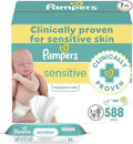 Pampers Baby Wipes Sensitive, Water Based Wipes, Hypoallergenic and Unscented by Pampers