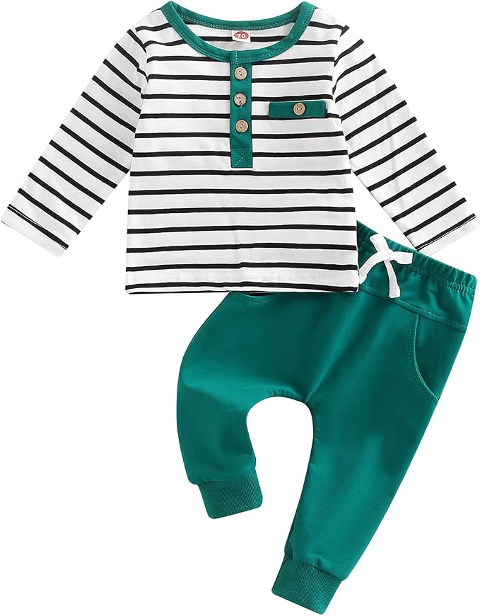 Toddler Baby Boy Clothes Solid Color Long Sleeve Crewneck Sweatshirt Top Casual by MABABY