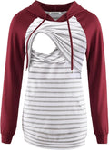 GINKANA Women's Nursing Hoodie Sweatshirt Long Sleeves Breastfeeding Maternity by GINKANA
