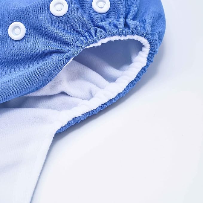HappyFlute 4 Sets Newborn Baby Cloth Pocket Diapers One Size Adjustable Reusable - Image 3