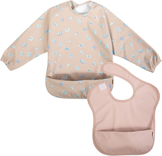 Ali+Oli Smock Bibs for Babies, BPA-Free Oeko-Tex Certified, Waterproof Baby by AliOli