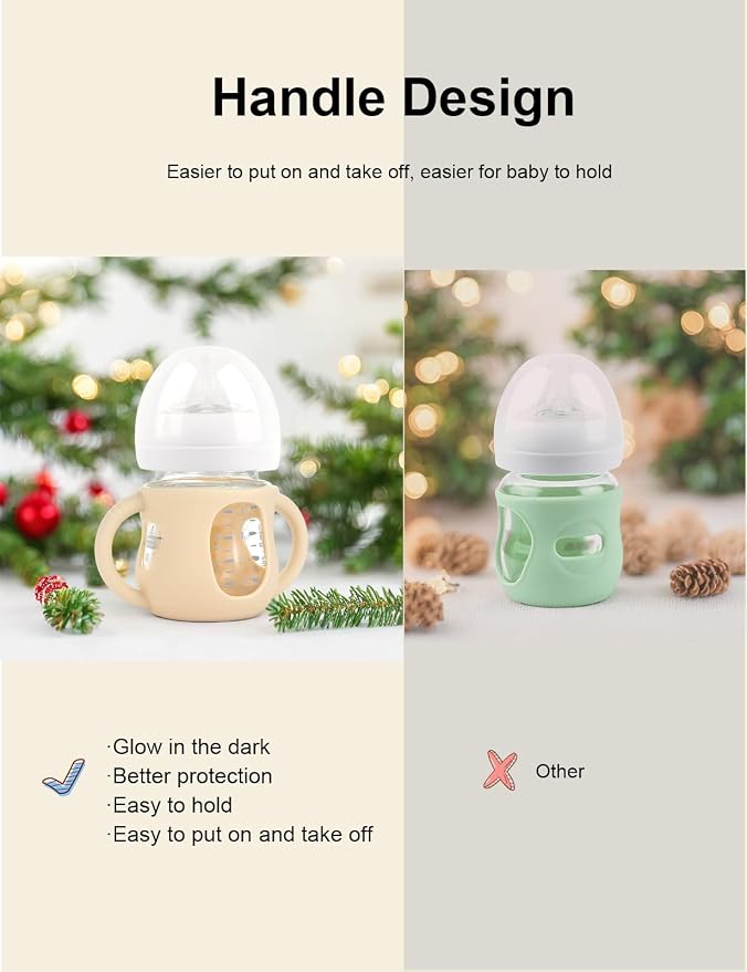 4-Pack Silicone Sleeves for Philips Avent Glass Bottles, BPA-Free - Image 4