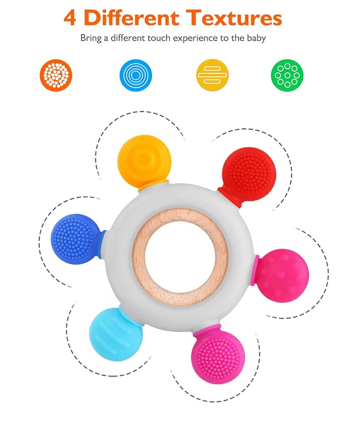 akolik Baby Teething Toys, Teething Relief Toy, BPA Free Baby Chew Toys Infant - Image 5