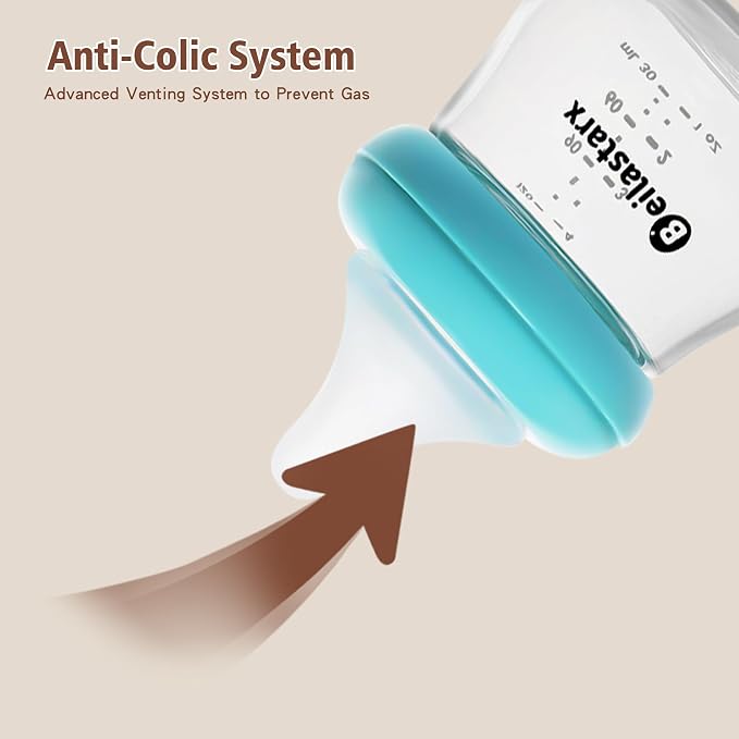 Glass Baby Bottles with Natural Response Nipple Size SS - Image 5