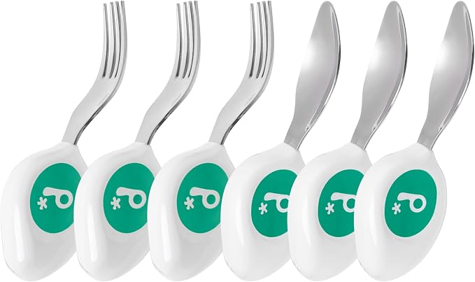 doddl Toddler Utensils, Ergonomic Fork and Spoon Set by doddl