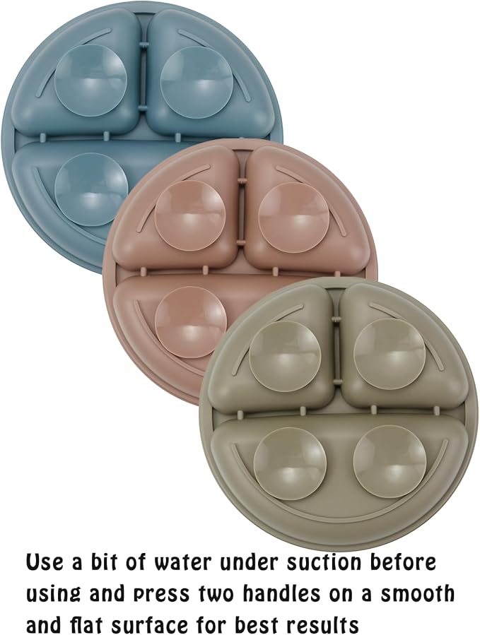 PandaEar Baby Feeding Set, 3 Pack Toddler Plates - Image 3