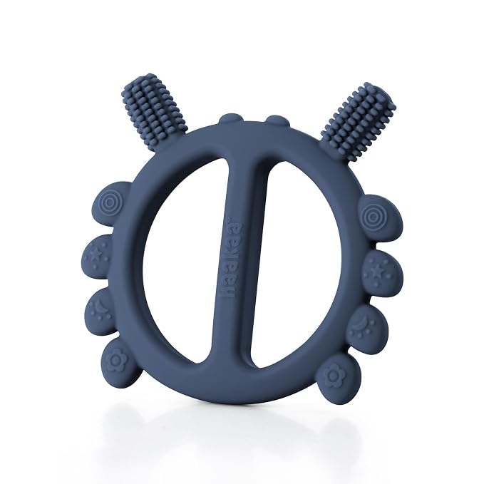 Haakaa Silicone Crab Baby Teether, Teething Toys, 360°Baby Toothbrush Head by haakaa