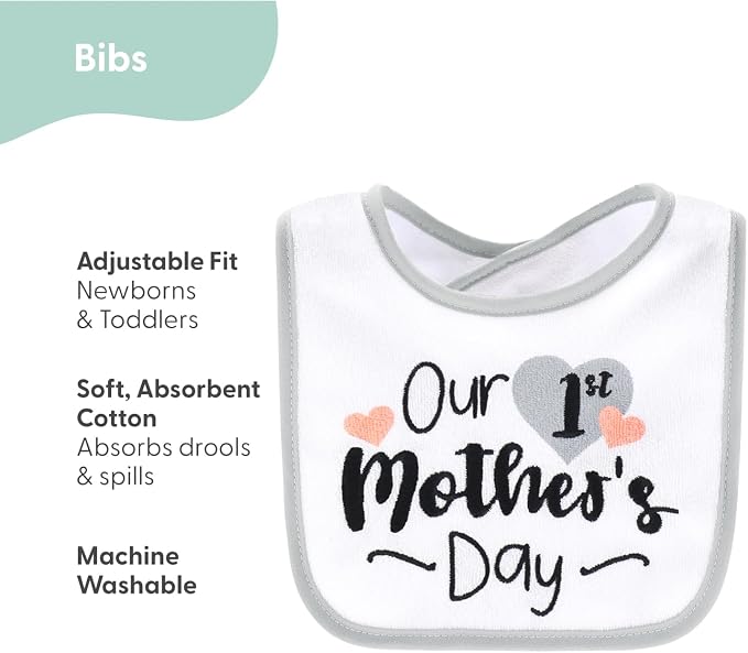 The Peanutshell Baby Boy or Girl Terry Bibs Set of 10-100% Cotton, Absorbent - Image 2
