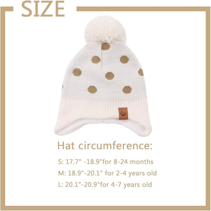 JANGANNSA Knitted Baby Hat Scarf Set Winter Warm Boys Girls Beanie Fleece - Image 6