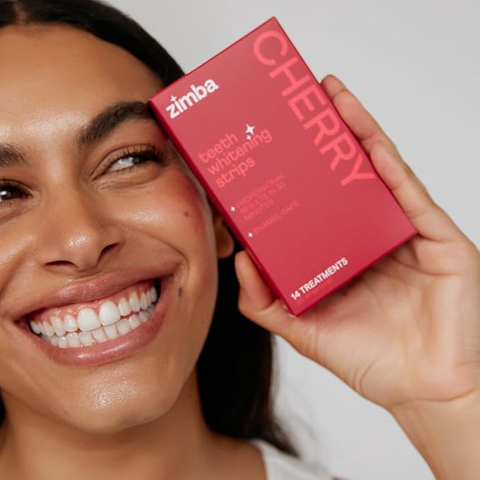 New Zimba Cherry Flavored Teeth Whitening Strips | Vegan, Enamel Safe Hydrogen - Image 7