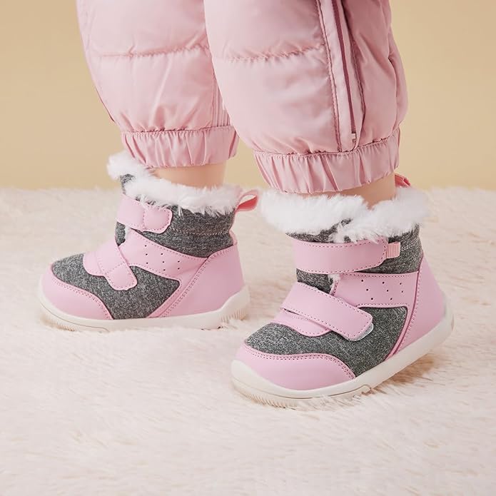 BMCiTYBM Toddler Baby Winter Snow Boots Boy Girl Faux Fur Warm Non Slip First - Image 2