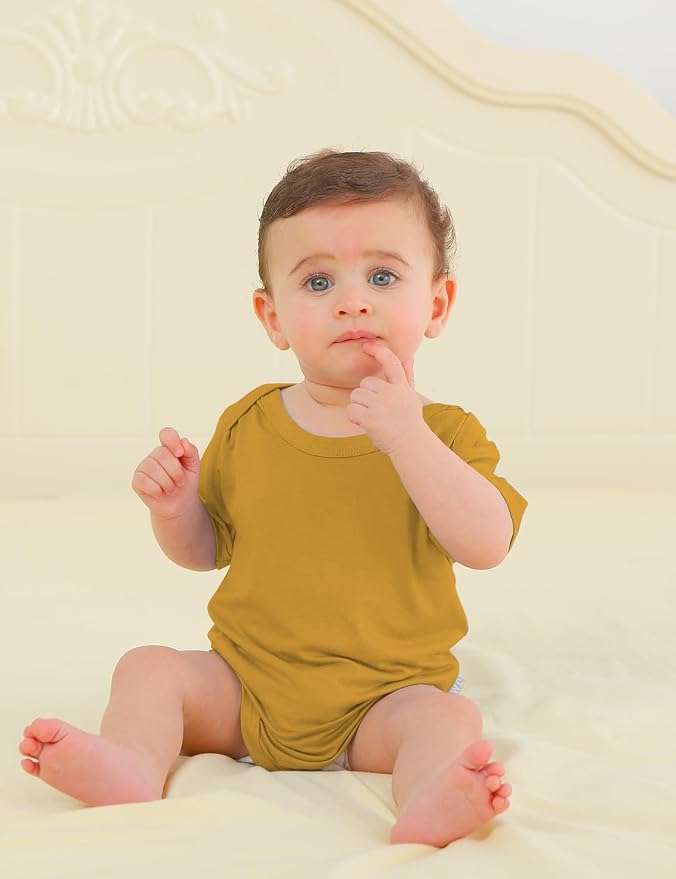 Jimonda Baby Bodysuits Rayon from Bamboo Short Sleeve Baby Boys Girls Rompers - Image 2