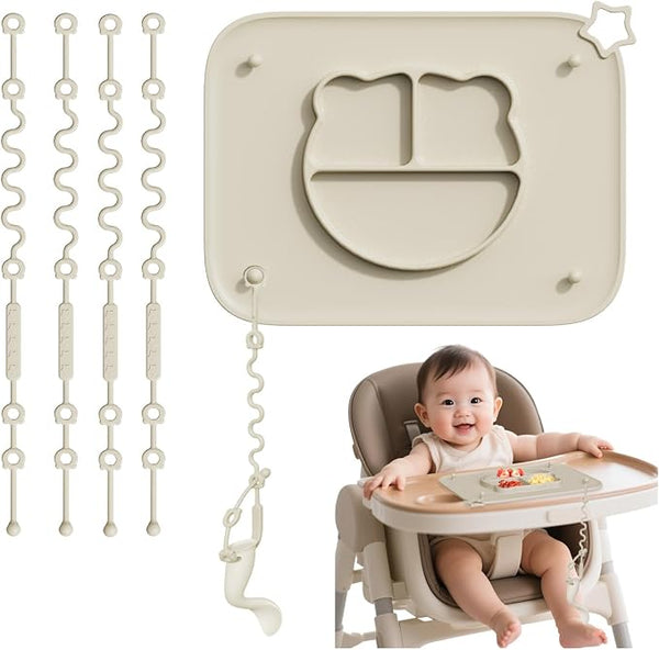1 Pack Silicone Mat for Babies, Baby Placemat Built-in Suction Base and by Unknown