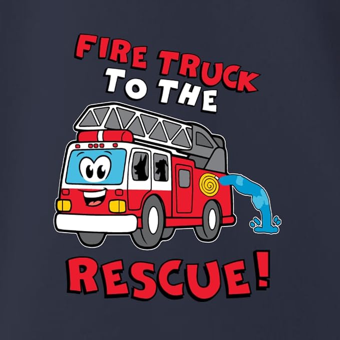 Wild Bobby Fire Truck to the Rescue Funny Cute Humor Infant Premium Jersey Baby - Image 2