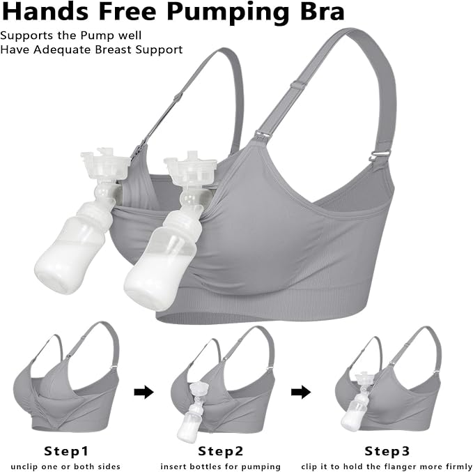 iloveSIA Nursing Bras for Mom Breastfeeding, Seamless Supportive Sleep Bra for - Image 2