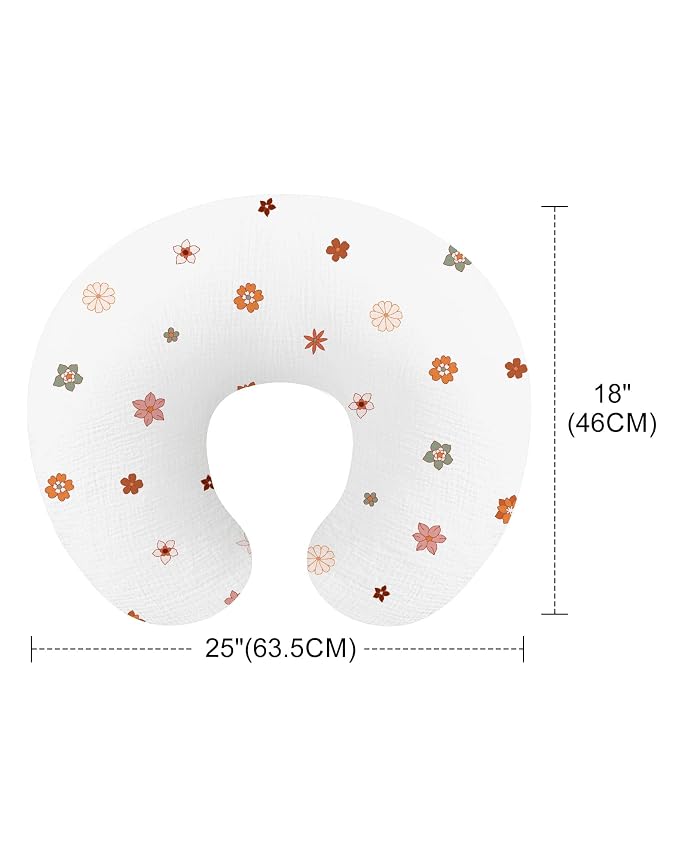 Nursing Pillow Covers 2 Pack, Muslin Nursing Cover - Image 2