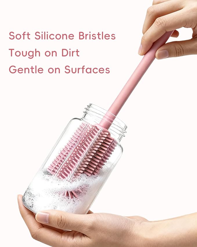 Baby Bottle Brush and Straw Cleaner Brush Set, Extra Long Double-Ended Soft - Image 4