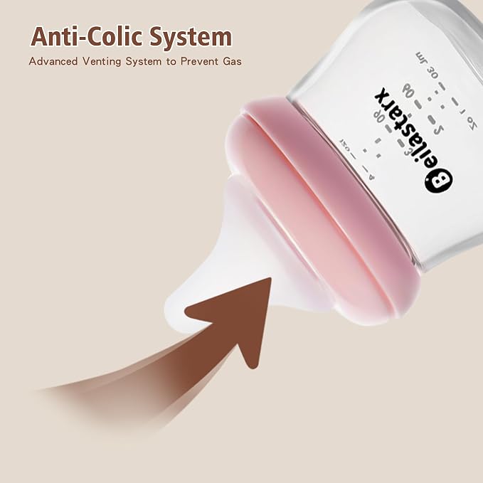Glass Baby Bottles with Natural Response Nipple Size SS - Image 5