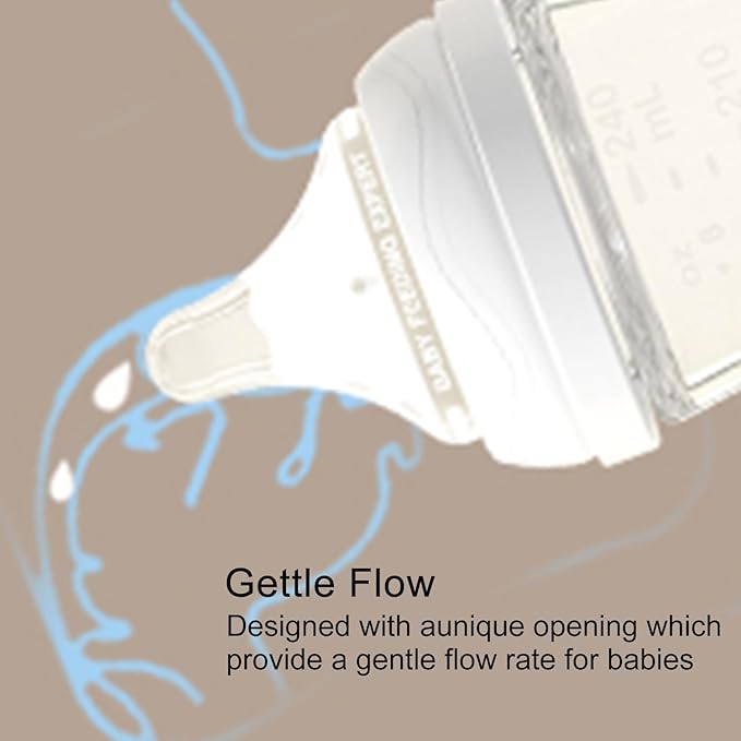 Natural Glass Baby Bottles Gentle & Extra Slow Flow, Newborn Breastfeeding - Image 3