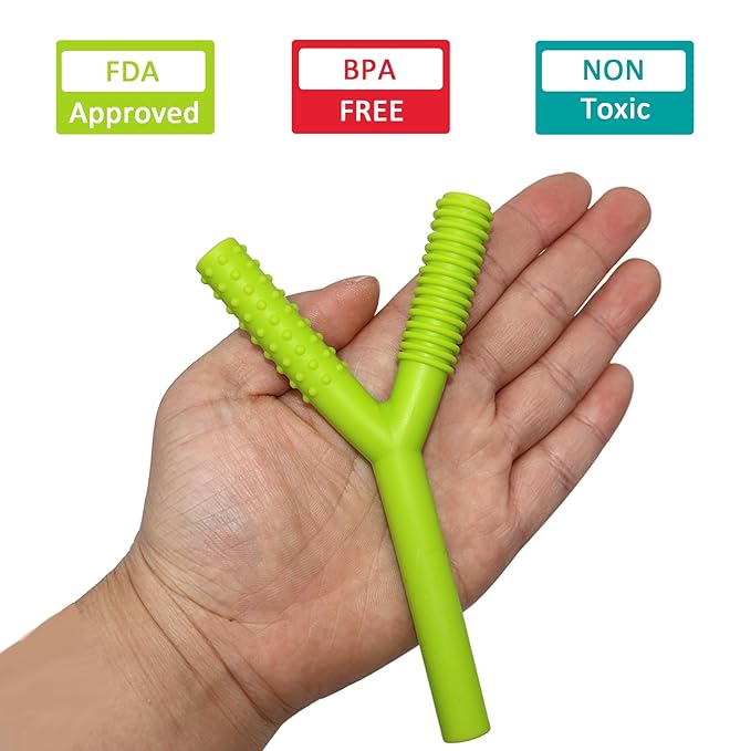Teether Tubes for Babies 3-6 Months, 3 Pack Silicone Hollow Chew Tube Toy for - Image 2