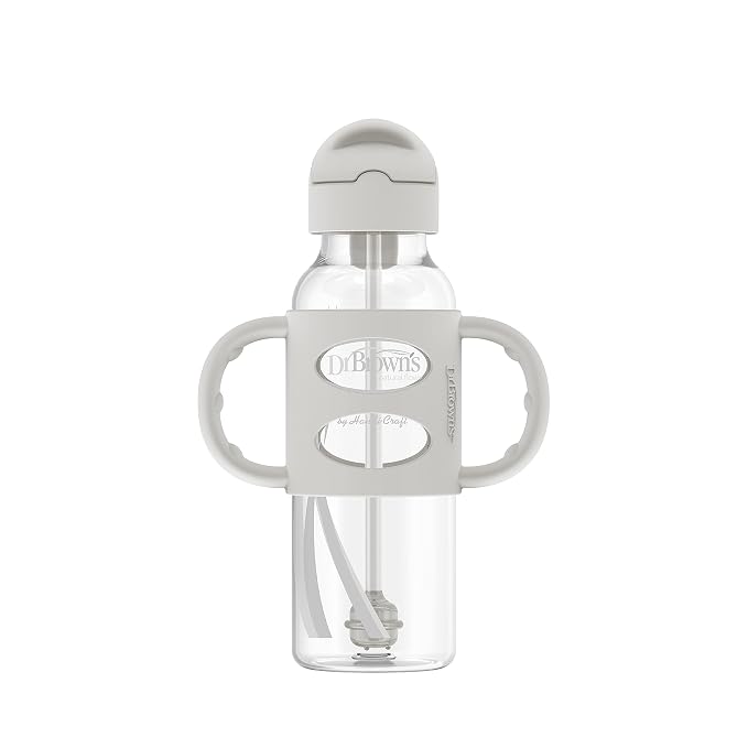 Dr. Brown's Milestones Narrow Sippy Straw Bottle, Spill-Proof by DrBrowns
