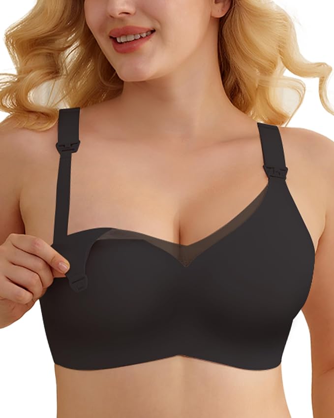 As Fairy Nursing Bras for Breastfeeding Mesh Lace Seamless Maternity Bra by AsFairy