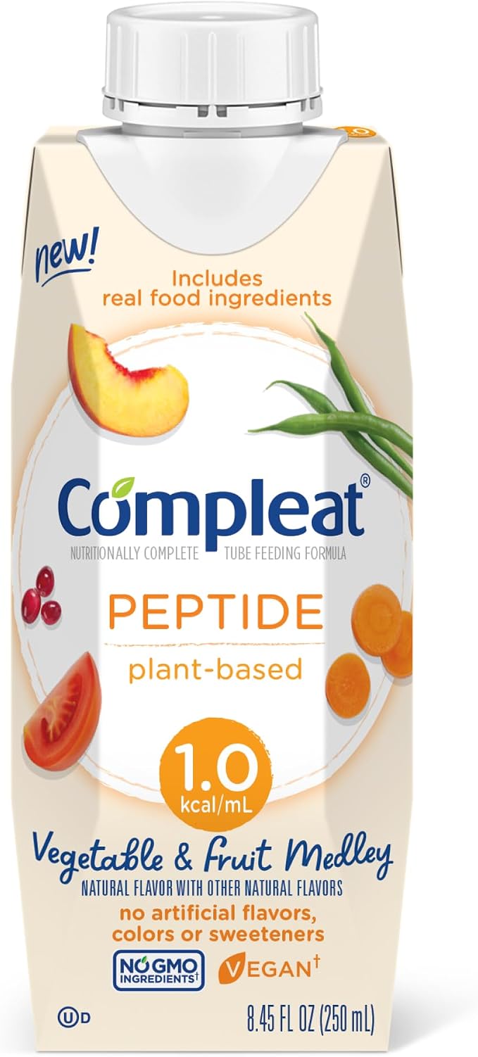 Nestle Compleat Peptide 1.0 Tube Feeding Formula Vegetable/Fruit Medley Flavor - Image 2