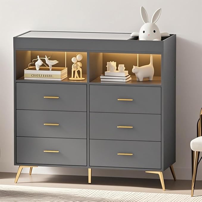 Changing Table Dresser with Drawers, Baby Dresser with Changing Table Top - Image 2