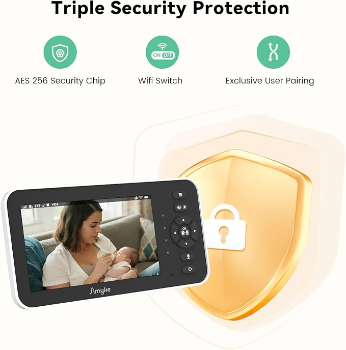 Video Baby Monitor with Camera and Audio, No Wifi or Free App Mode, - Image 8