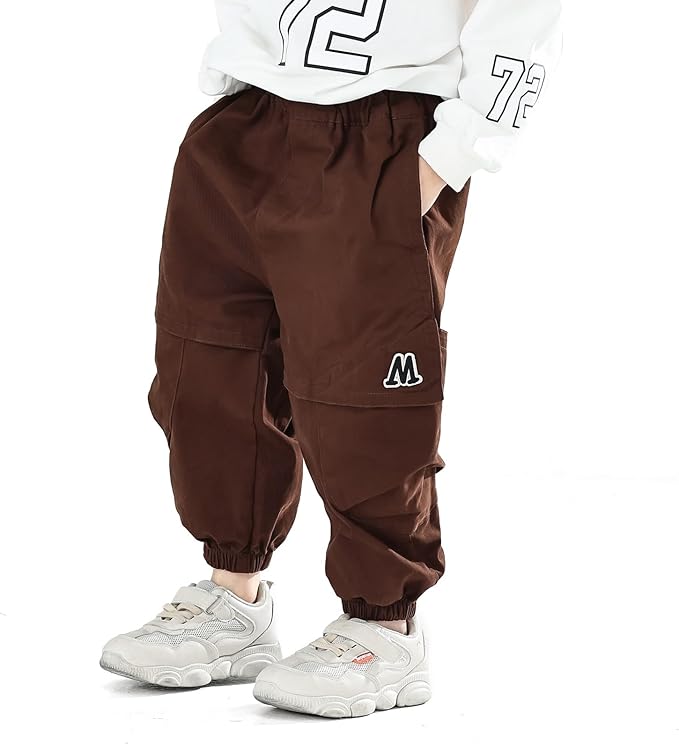 MINI PANDA Toddler Pants Boys& Girls, Relaxed Stretch Twill Toddler Casual Pants by MINIPANDA